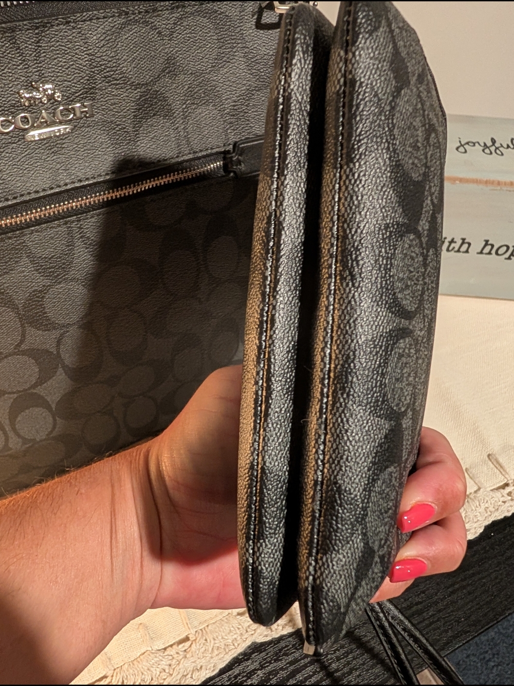 Coach Rowan Black Crossbody File Bag With Matching Wallet NWOT - Picture 9 of 11